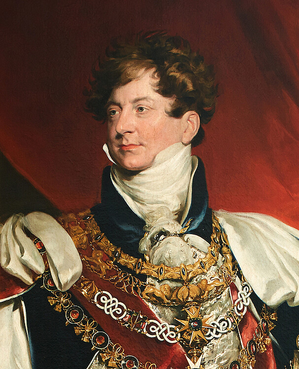 Ausschnitt aus einem Ölgemälde: Man sieht den Kopf eines edel gekleideten Königs, der Orden um den Hals hängen hat.