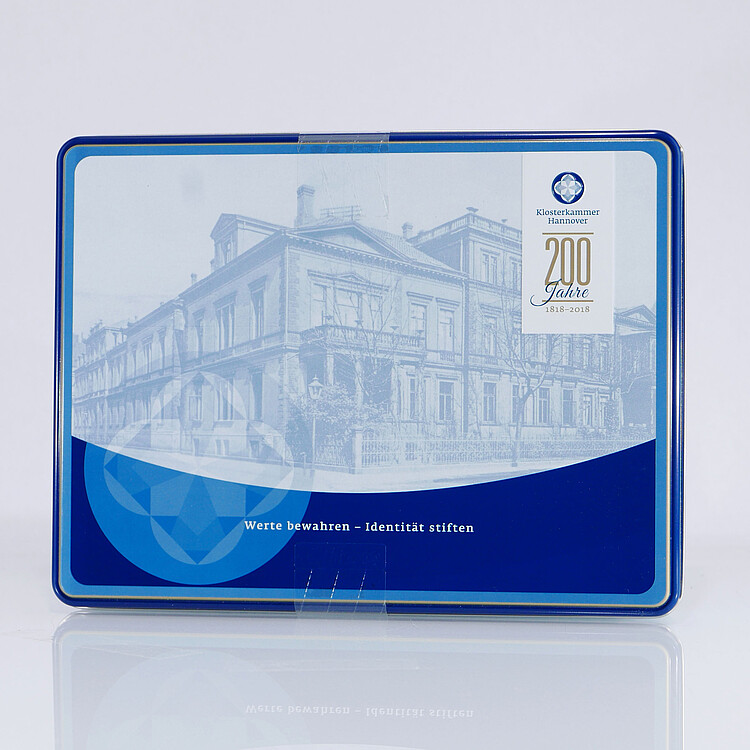 Die Keksdose als Sonderedition von Bahlen zum 200-jährigen Jubiläum der Klosterkammer.